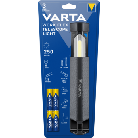 varta 18646 work flex teleskop fener