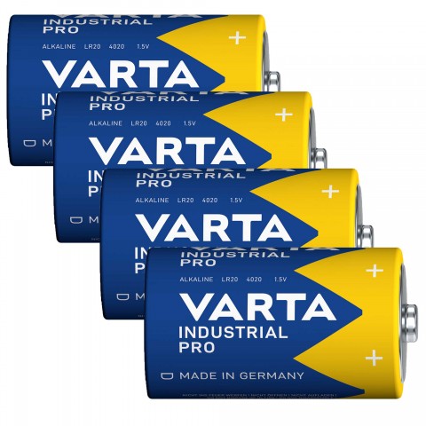 varta 4020 endustriel pro alkalin D boy pil 20 adet