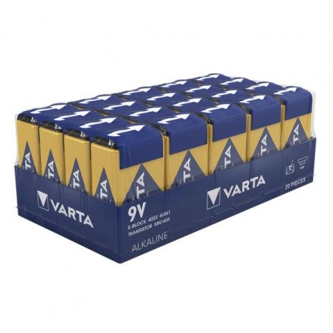 varta 4022 endustriel pro alkali 9v pil 20 adet